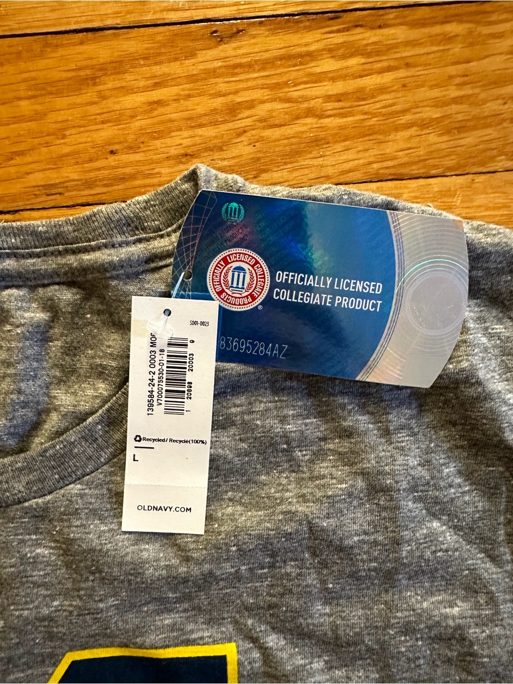 MICHIGAN WOLVERINES League Collegiate Brand Logo T-Shirt Size L BRAND NEW NWT - Picture 3 of 5